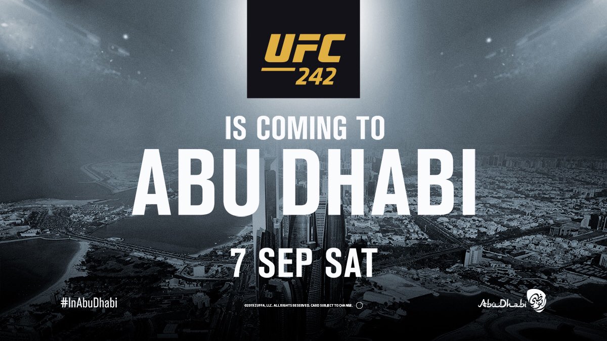 Khabib Nurmagomedov sẽ trở lại tại UFC 242 Abu Dhabi? Khabib Nurmagomedov sẽ trở lại tại UFC 242 Abu Dhabi?